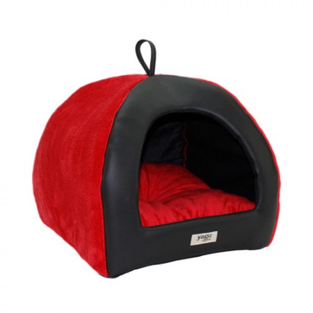 CAMA PARA PERROS Y GATOS IGLOO ESPUMA COLOR ESCARLATA